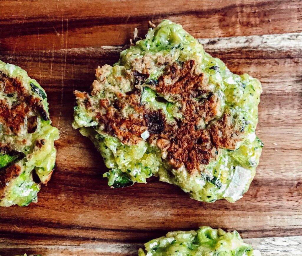 Galettes de courgettes et échalote