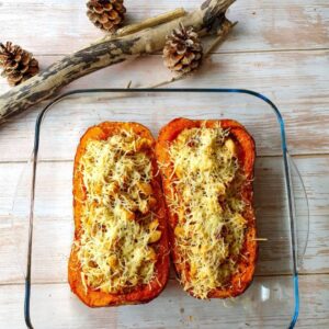 Butternut farcie poulet curry