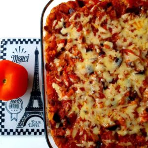 Gratin d&rsquo;aubergines boulgour quinoa