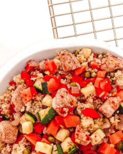 Couscous au poulet et petits légumes
