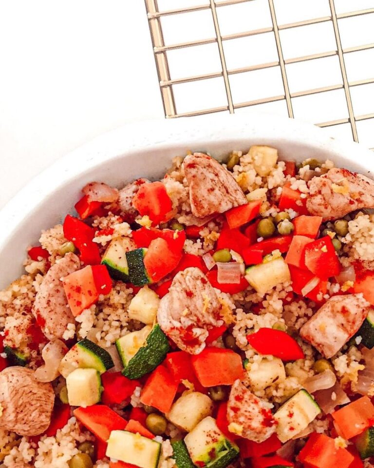 Couscous au poulet et petits légumes