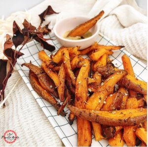 Frites de patate douce au four