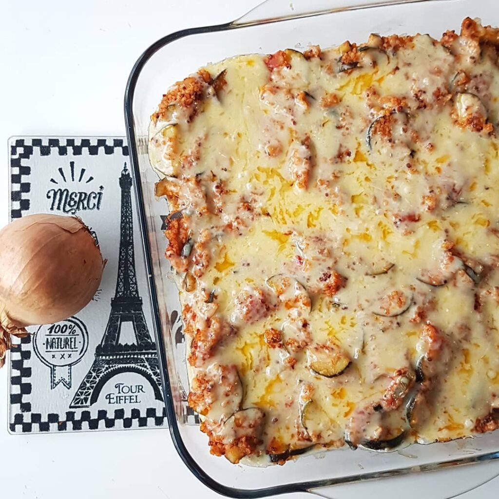 Gratin de courgettes quinoa à la tomate