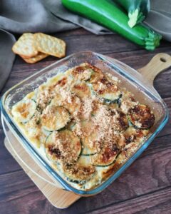 Gratin de courgettes aux tuc