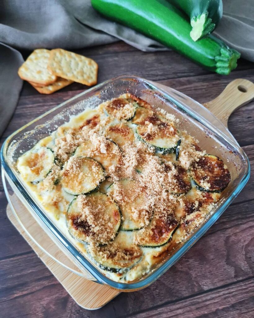 Gratin de courgettes aux tuc