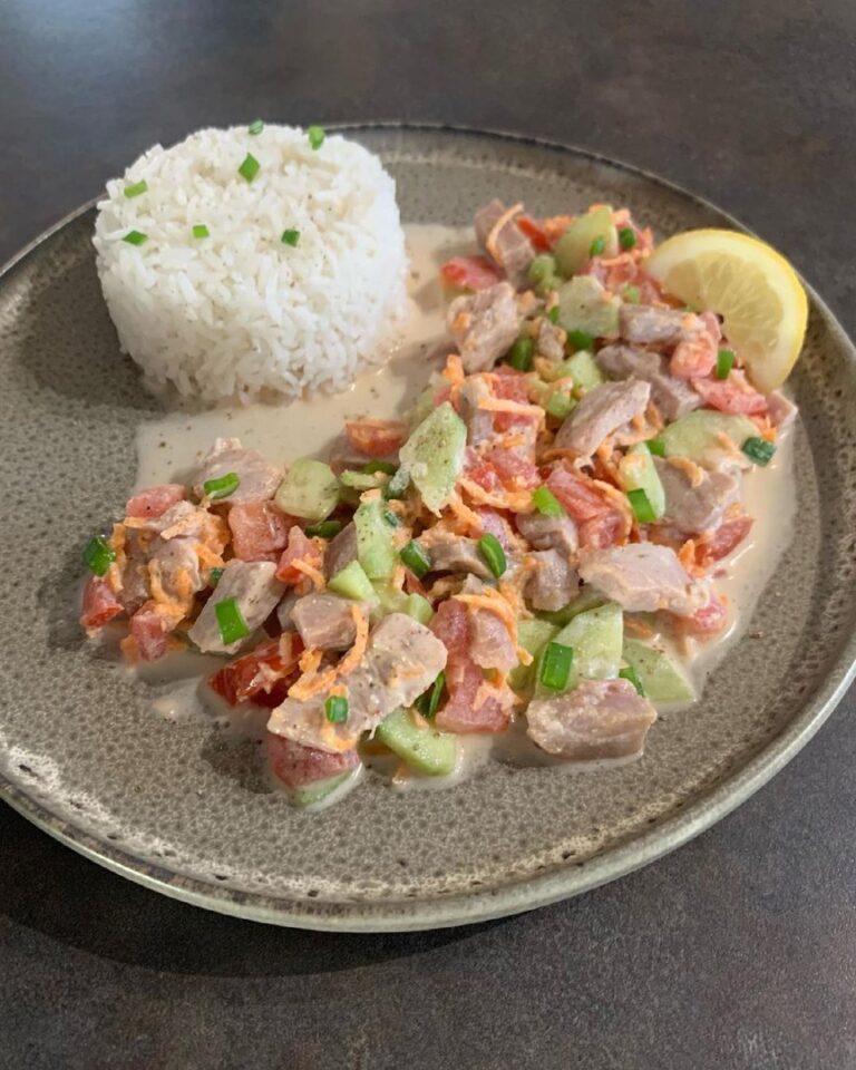 Salade de poisson au lait de coco Salade de poisson au lait de coco