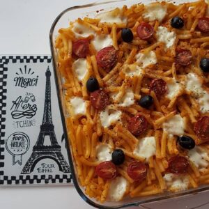 Gratin de pâtes façon pizza