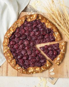 Tartes rustique aux cerises vegan