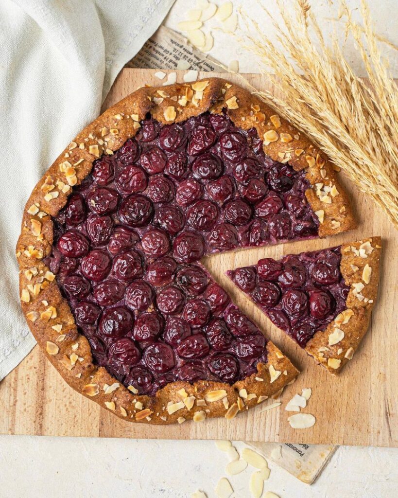 Tartes rustique aux cerises vegan