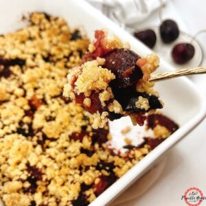 Crumble léger pomme cerise