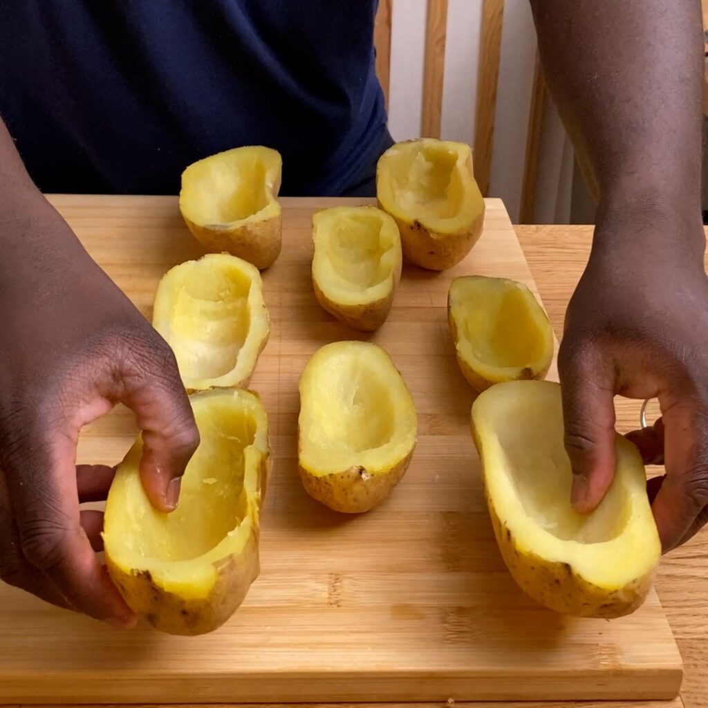 Käse-Wurst mit Kartoffeln