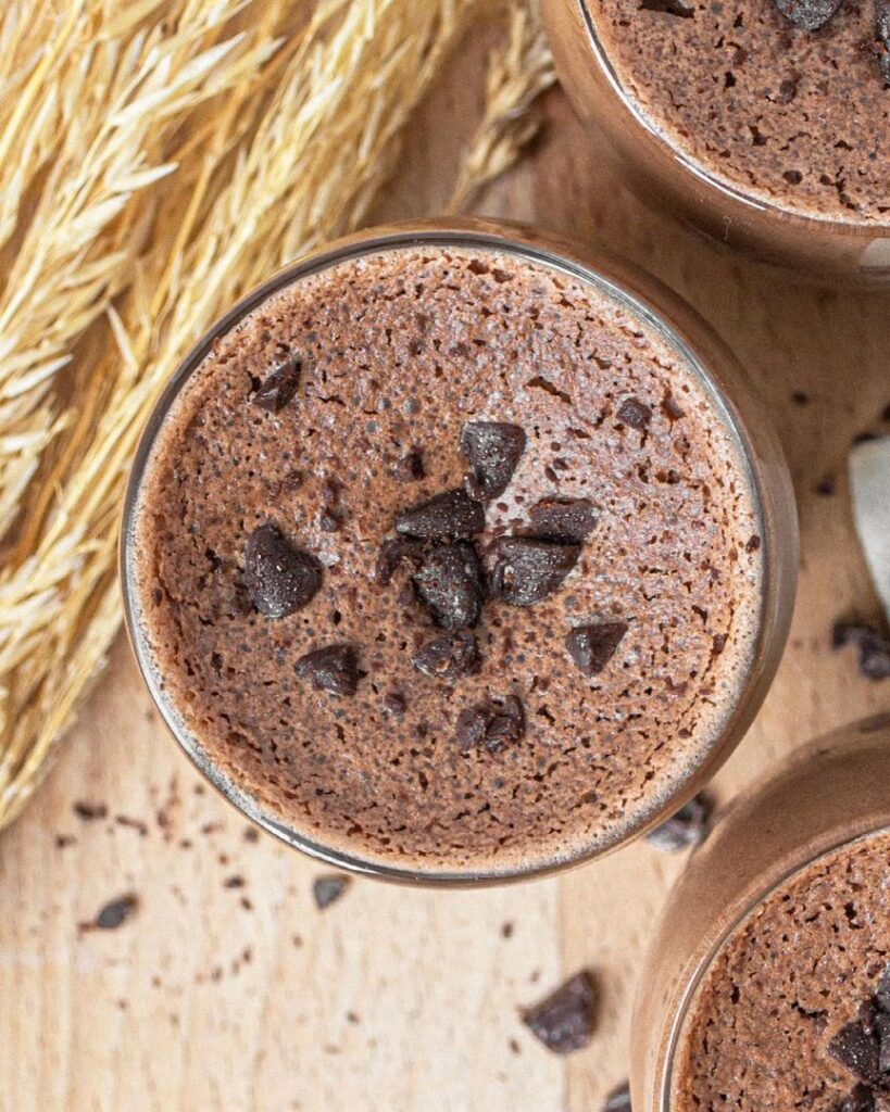 Mousses au chocolat vegan