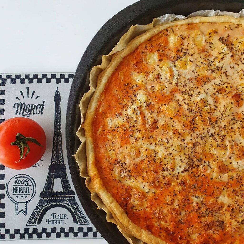 Tarte courgette bacon tomates