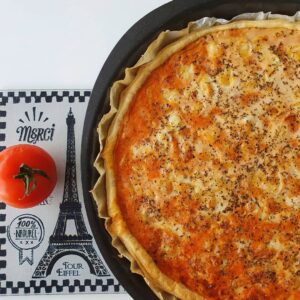 Tarte courgette bacon tomates