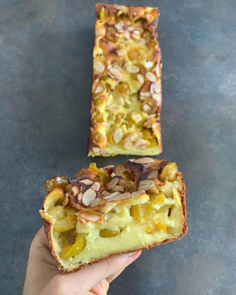 Clafoutis aux mirabelles et amandes effilées