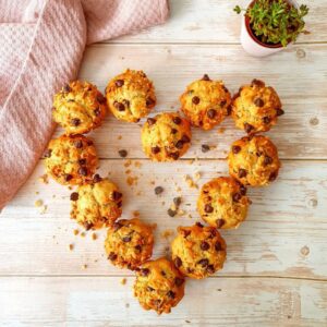 Muffins pépites de chocolat et beurre de cacahuètes