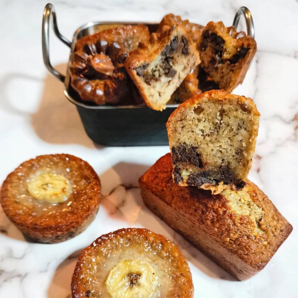 Moelleux type banana bread saveur noisettes