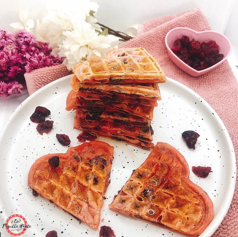 Gaufres aux cranberries
