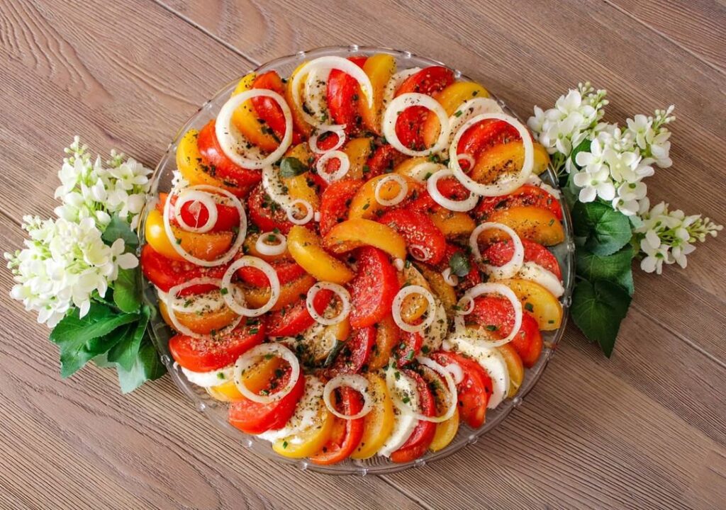 Salade de tomates et mozzarella