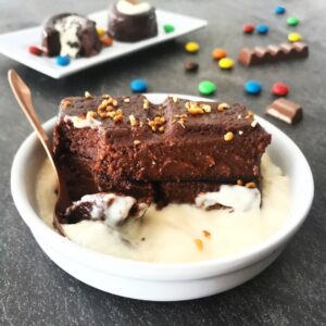 Pudding chocolat praliné aux restes de gâteaux