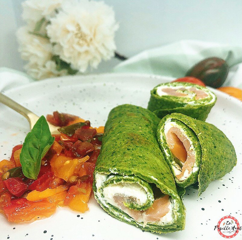 Wrap épinard au saumon
