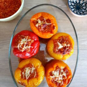 Poivrons farcis au chorizo