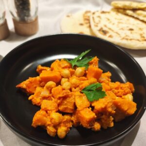 Curry de patates douces et pois chiches