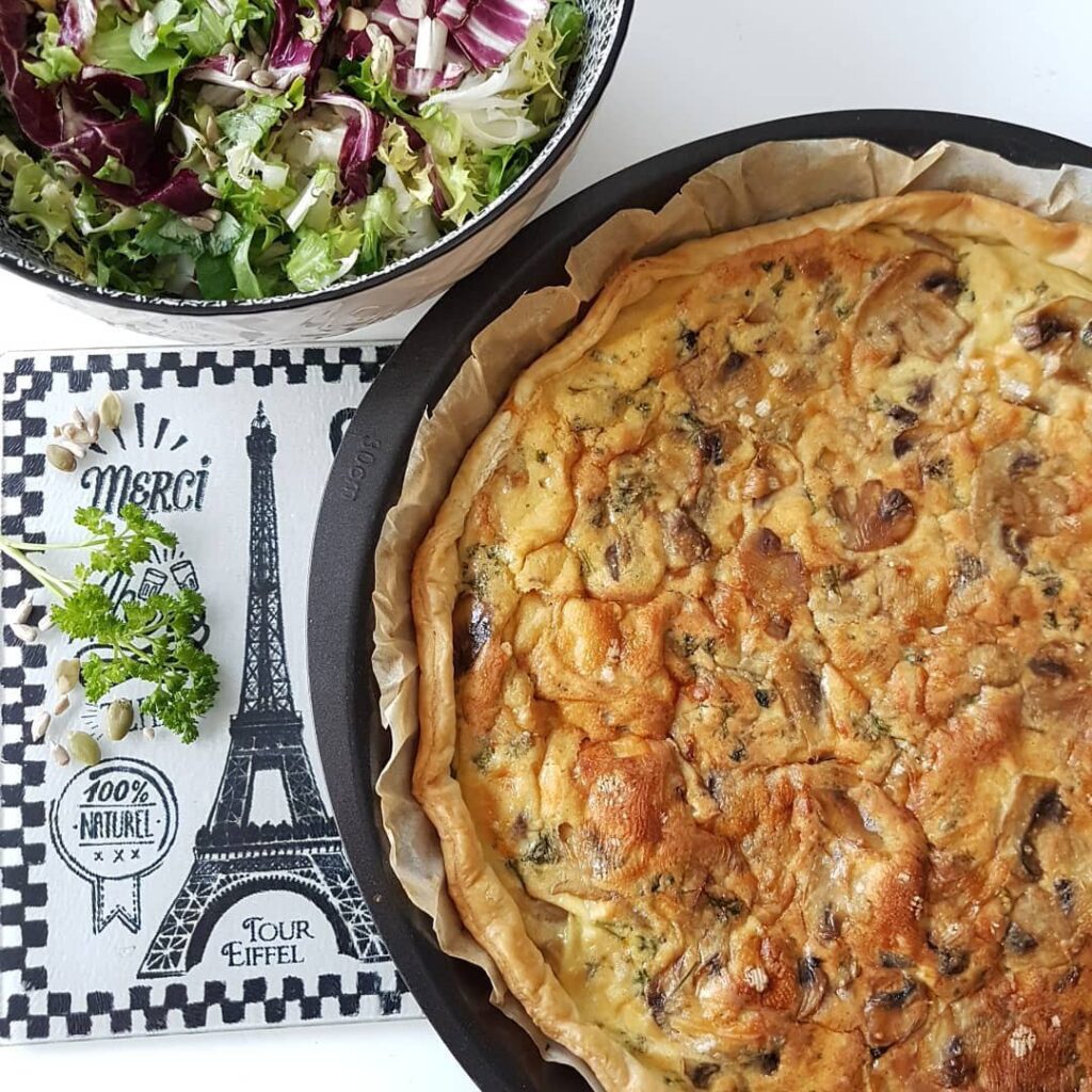 Tarte champignons parmesan