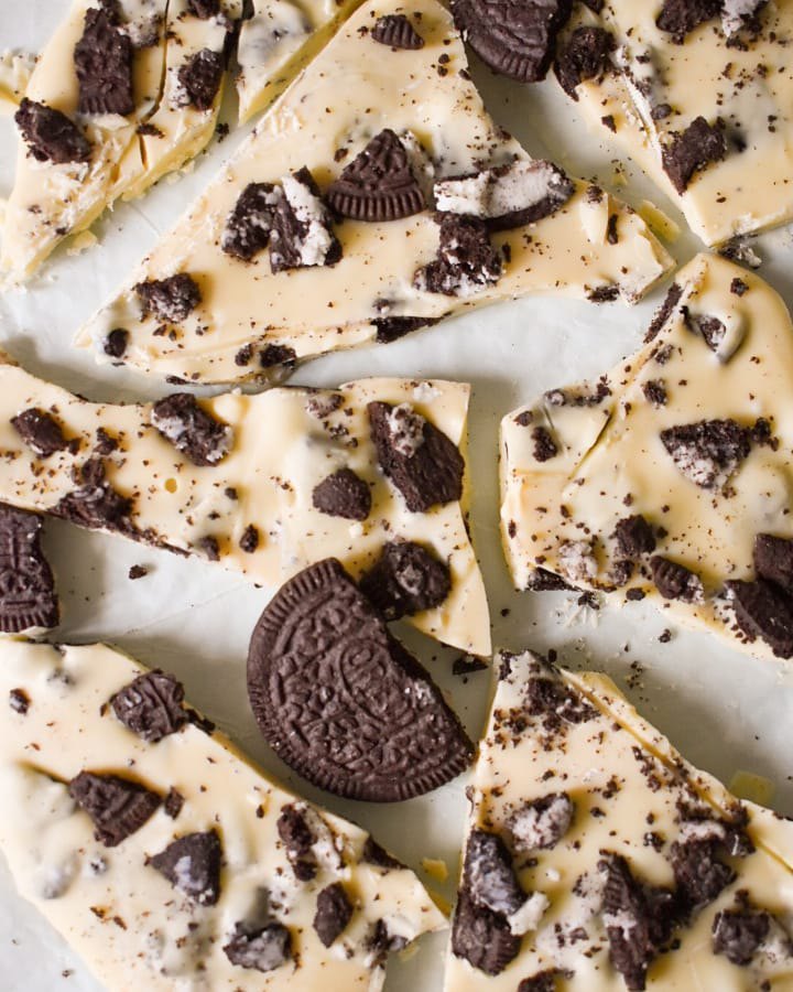 Tablette oreos et chocolat blanc