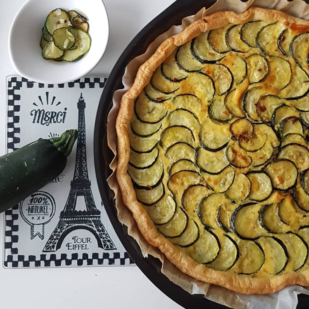 Tarte jambon courgettes