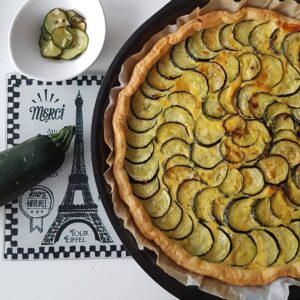 Tarte jambon courgettes