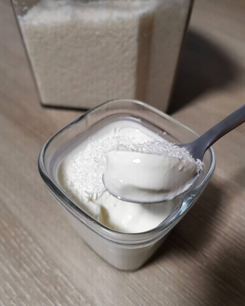Yaourts au lait de coco type perle de lait
