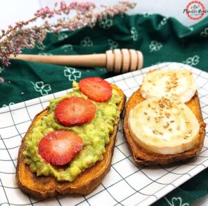 Tartine de patate douce au chèvre