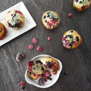 Muffins maison aux fruits rouges