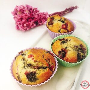 Muffins au chocolat et fruits rouges