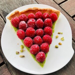 Tarte framboises pistache Tarte framboises pistache