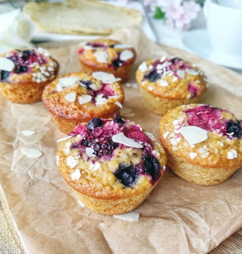 Muffins healthy aux fruits rouges et flocons d&rsquo;avoine
