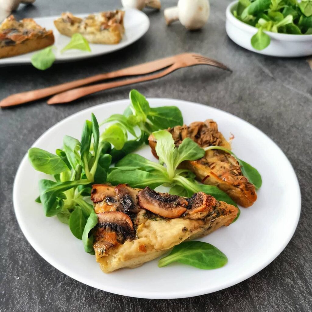 Quiche sans pâte champignons munster