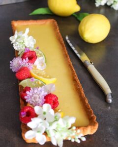 Tarte au citron rectangulaire maison