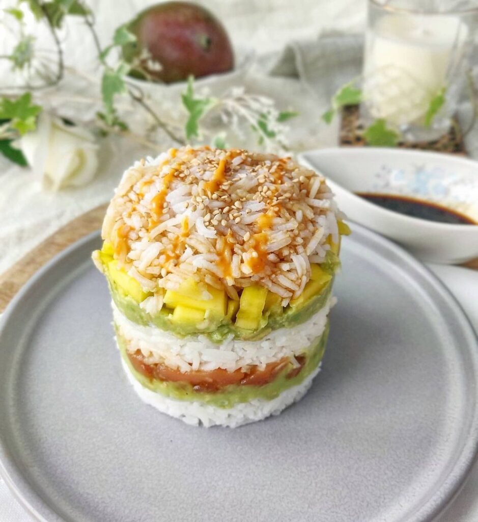 Sushi burger xxl  avec du riz basmati