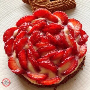 Tartes aux fraises fleurie