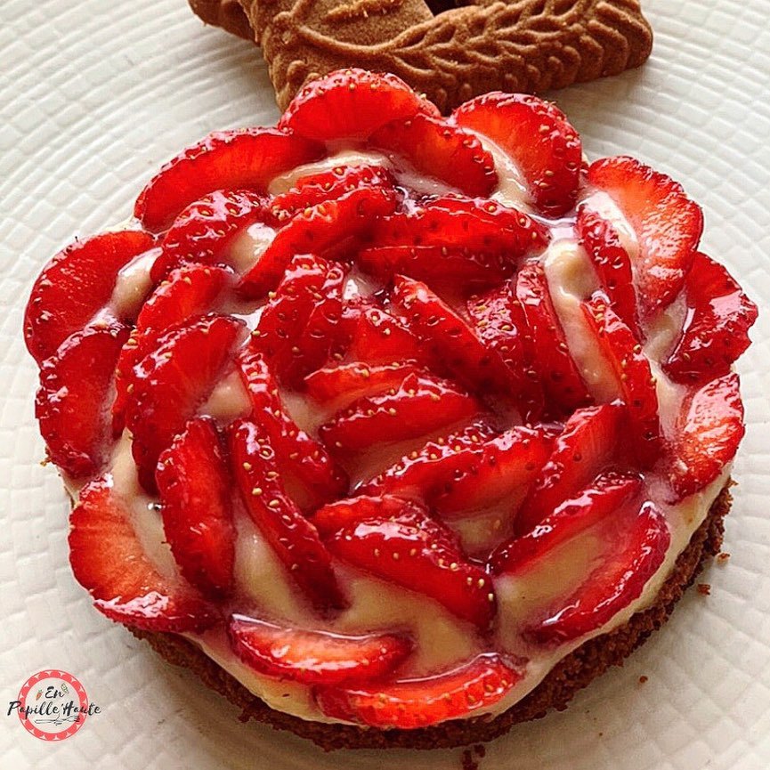 Tartes aux fraises fleurie