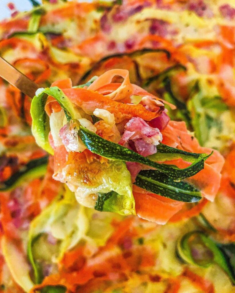 Gratin de légumes et jambon blanc