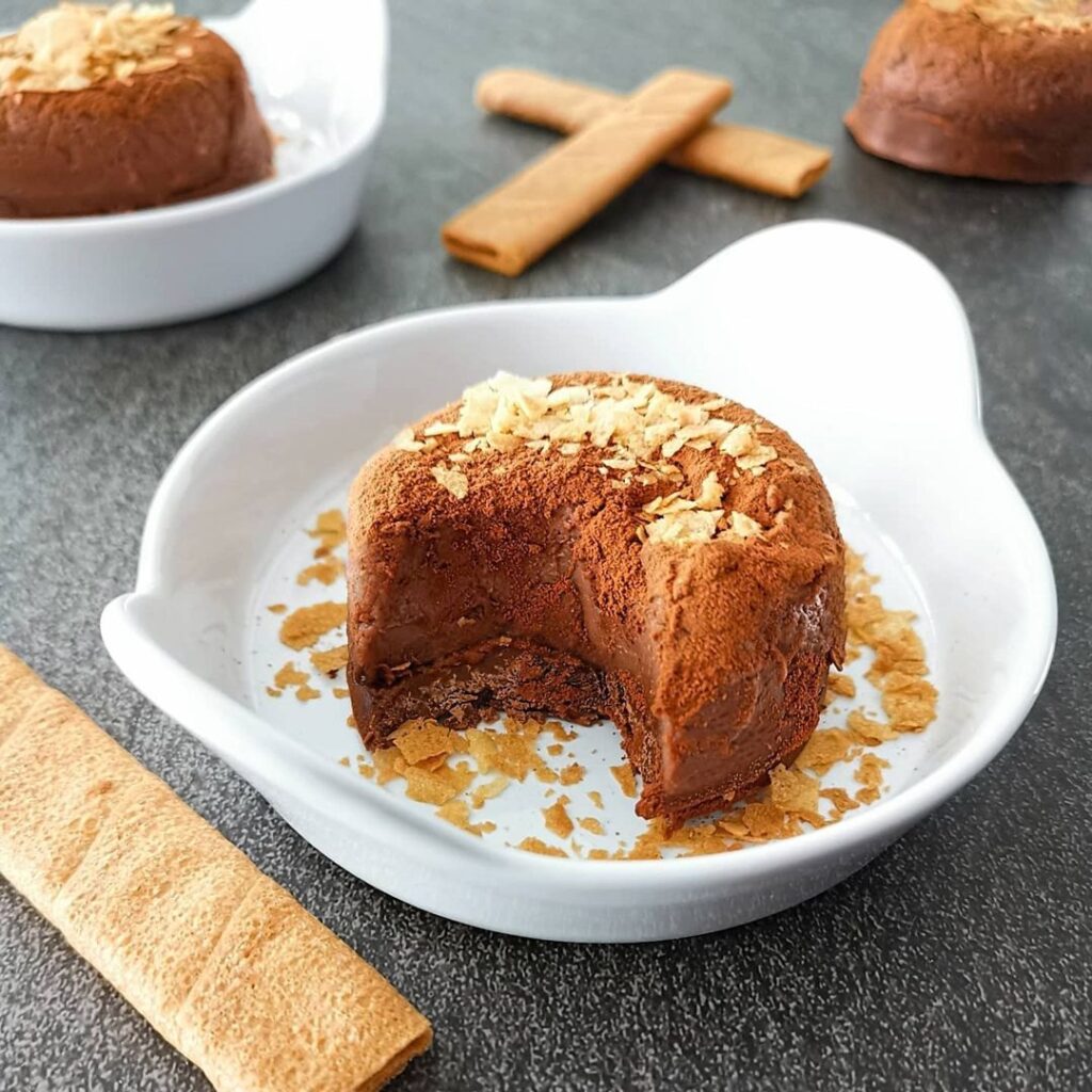 Flans fondants sur lit croustillant feuillantine