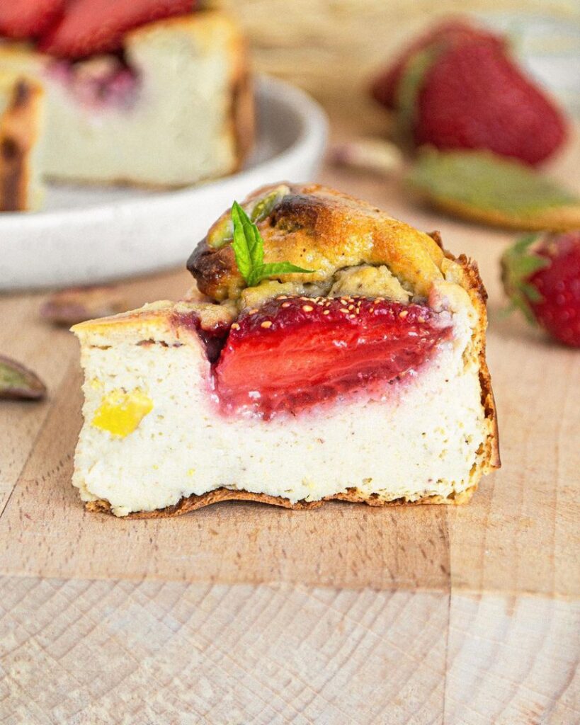 Clafoutis pistache et fraises