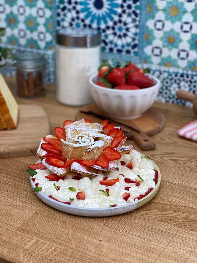 Torta de rosa-morango