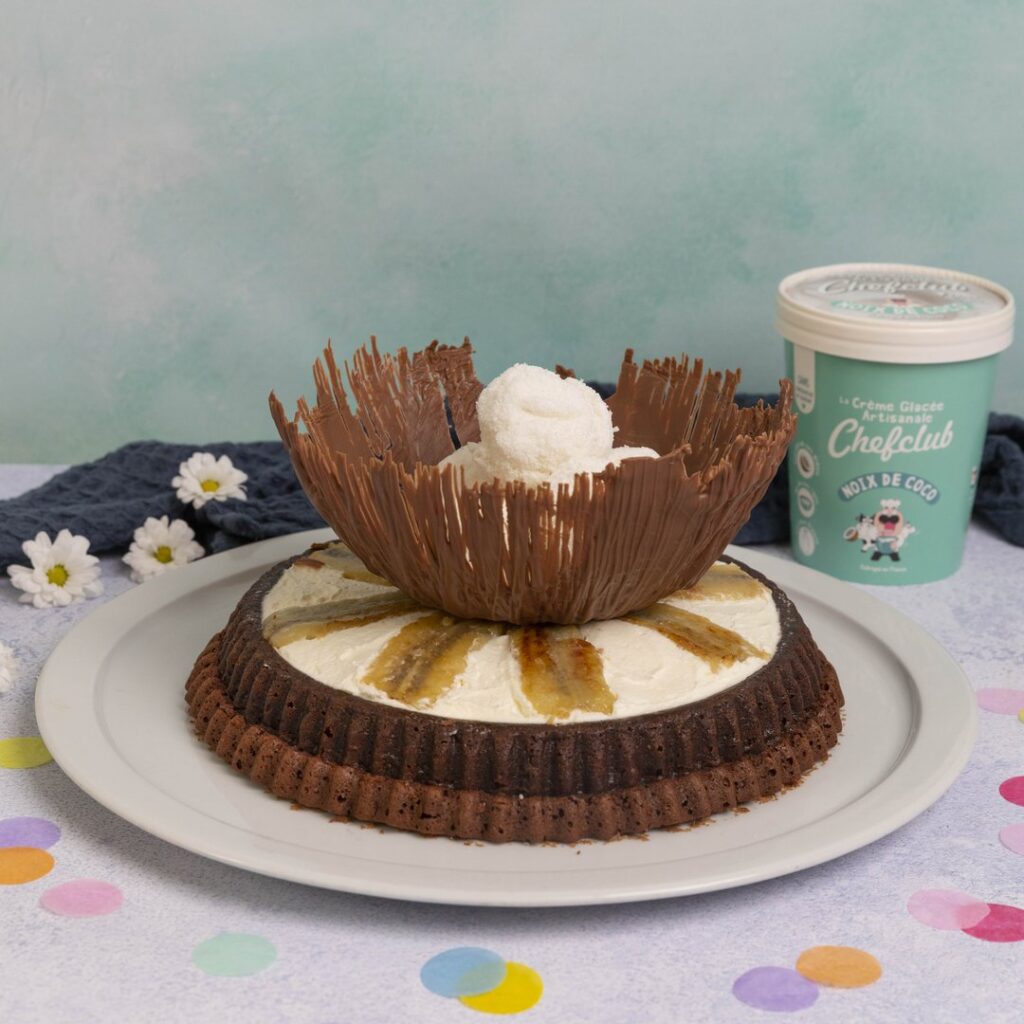 Tortino cremoso banane e cioccolato