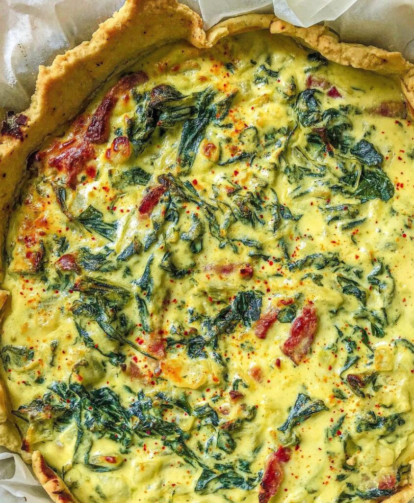 Tarte aux blettes, ricotta et lard