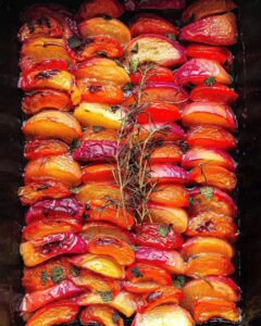Tian de pêches et abricots
