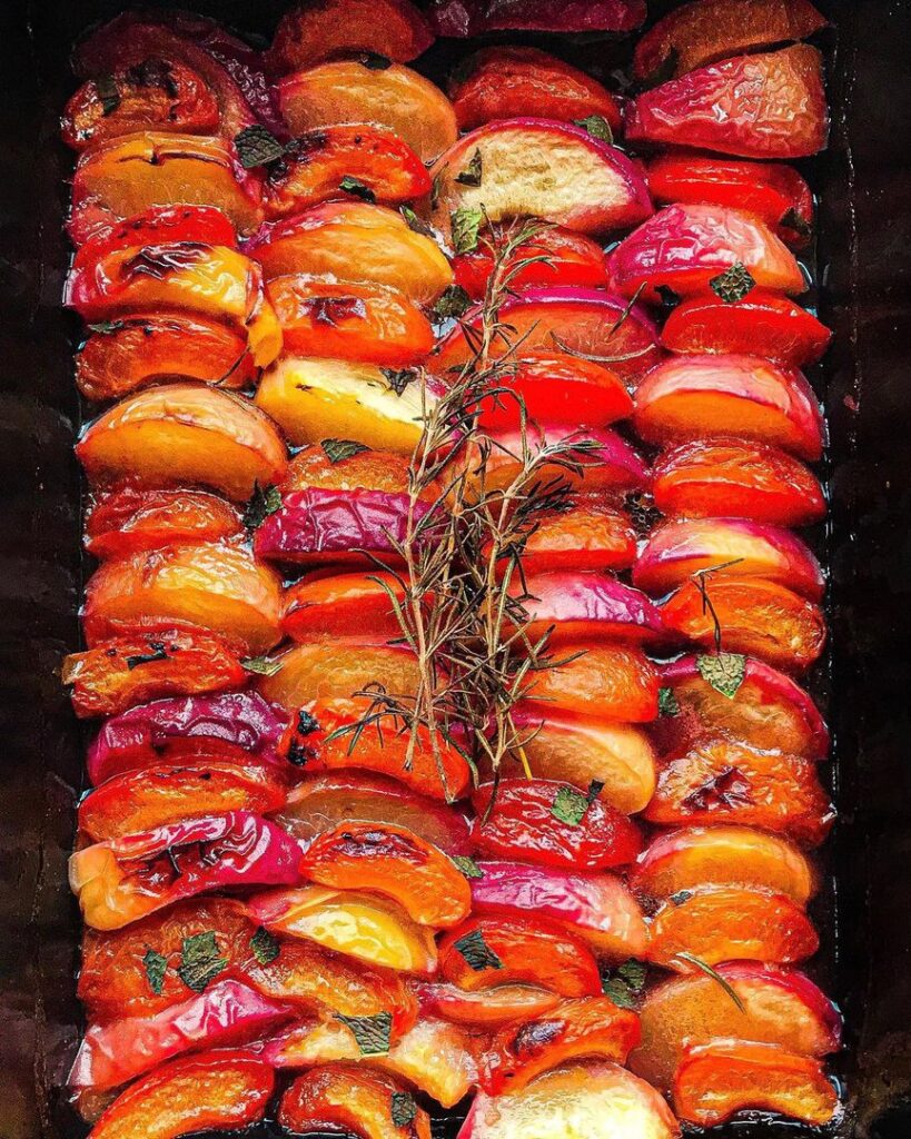Tian de pêches et abricots